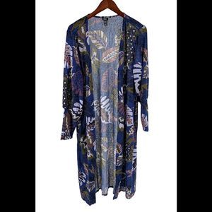 G.I.L.I. Printed Palm Duster Navy Palm - Regular
